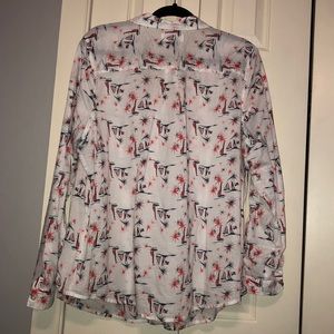 Red, white and Blue Fireworks Button Down